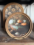 8" Round Pumpkins In Bowl Art