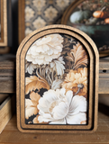 8" Arch Floral Neutral Framed Art