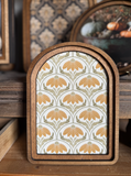 8" Golden Floral Framed Art