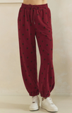 Wine Down Polka Dot Oversized Jogger