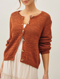 Volume Cuff Slubbed Cardigan