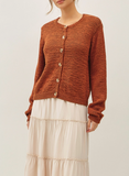 Volume Cuff Slubbed Cardigan