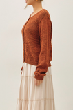 Volume Cuff Slubbed Cardigan