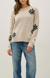 Wool Blend Floral Sweater