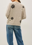 Wool Blend Floral Sweater