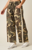 Camo + Lace Trim Barrel Pant