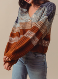 Fall Stripe Sweater Cardigan