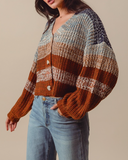 Fall Stripe Sweater Cardigan