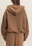 Star Print Bubble Hoodie