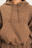 Star Print Bubble Hoodie