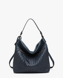 Alaya Woven Hobo - Navy