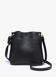 Sutton Distressed Crossbody - Black
