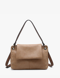 Juliana Flapover Crossbody - Khaki/Brown