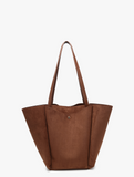 Giselle Faux Suede Tote - Brown