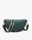 Alessandra Crescent Crossbody - Forest Green