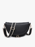 Alessandra Crescent Crossbody - Black