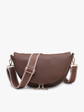 Alessandra Crescent Crossbody - Chocolate