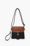 Tara Corduroy Crossbody - Black/Brown
