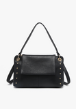 Juliana Flapover Crossbody - Black