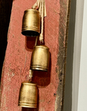 21" Antique Gold Bells On Jute