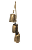 21" Antique Gold Bells On Jute