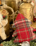 8" Merry Plaid Jumbo Tree Ornament