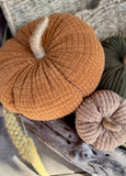 7" Copper Cross Cord Pumpkin