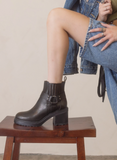 Jayden Motorcycle Bootie - Brown