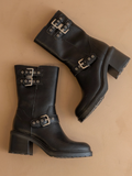 Rider Mid-calf Moto Boot - Black