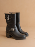 Rider Mid-calf Moto Boot - Black