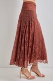 Fall Fields Lace Midi Skirt