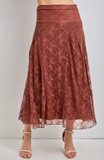 Fall Fields Lace Midi Skirt