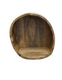 Round Wood Cubby Shelf