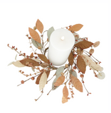 Orange Bay Leaf Candle Ring