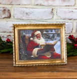 6" Antique Gold Santa Frame
