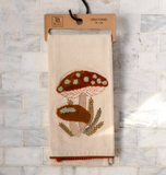 Embroidered Mushroom Dish Towel