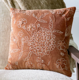 18" Velvet Flower Pillow
