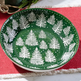 10" Winter Trees Ceramic Serving Bowl