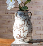 10" Moody Leaf Pattern Vase