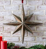 20" Gold Metal Star Decor