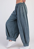 Mineral Wash Wide Balloon Pant