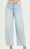 Risen High Rise Crop Barrel Jean