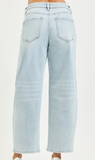 Risen High Rise Crop Barrel Jean