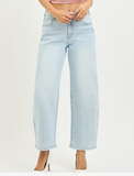 Risen High Rise Crop Barrel Jean