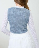 Leila Washed Bow Tie Vest