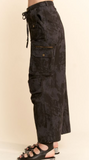 Charcoal Distress Cargo Pant