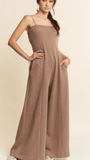 Mona Wide Leg Terry Jumpsuit