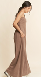 Mona Wide Leg Terry Jumpsuit