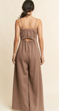 Mona Wide Leg Terry Jumpsuit