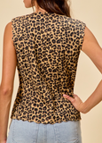 Leopard Scallop Vest